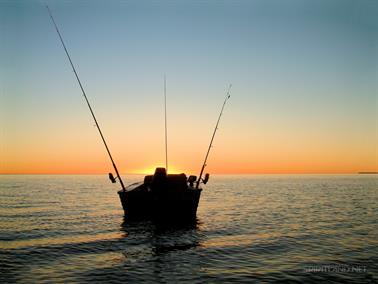 Boat at Sunset, Shark Bay, Western Australia - 1